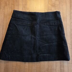 Zara Black Corduroy Mini Skirt Size XS